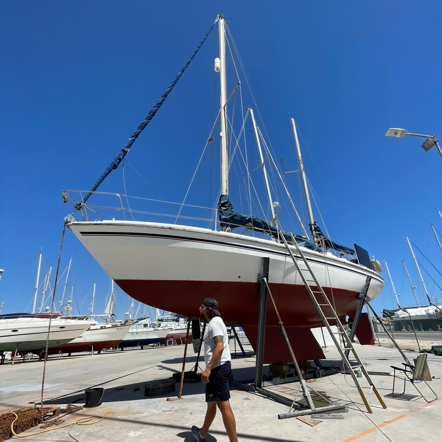 Rosetta in the boatyard